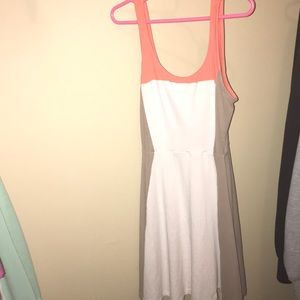 Pink and white express dress